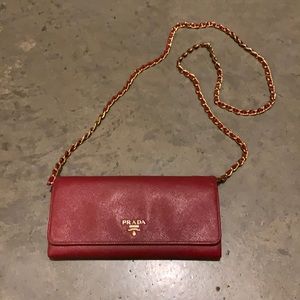 Red Prada Crossbody / Clutch
